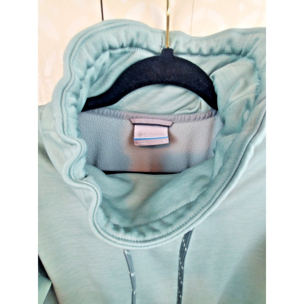 Womens Large Seafoam Green Water Resistant Funnel Neck Pullover Columbia - Picture 3 of 9